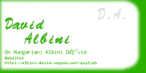 david albini business card